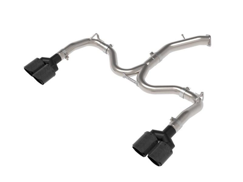 aFe 22-24 Kia Forte GT 1.6L 3in-2.5in 304 Stainless Steel Axle-Back Exhaust w/ Carbon Fiber Tips