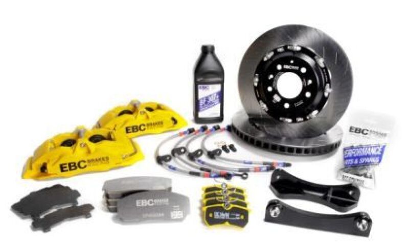 EBC Racing 12-21 Subaru WRX STI Yellow 6-Piston 355mm Rotors Apollo Front Big Brake Kit