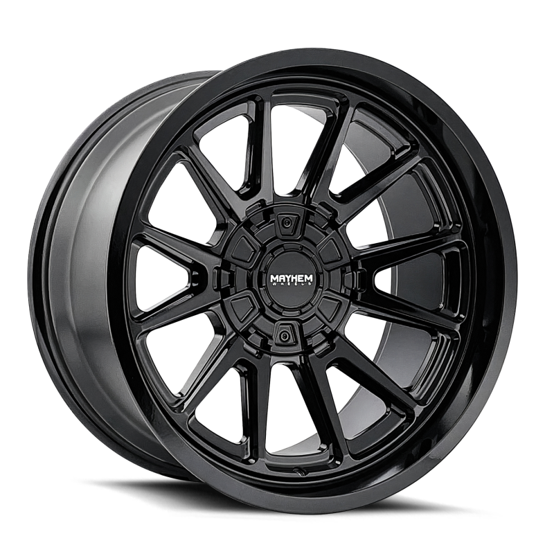 Mayhem 8116 Intrepid 18x9 / 8x165.1 BP / -12mm Offset / 125.2mm Hub Gloss Black Wheel