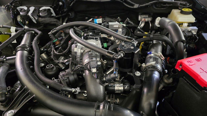 J&L 24-25 Ford Ranger 2.7L EcoBoost PCV Side Black Anodized