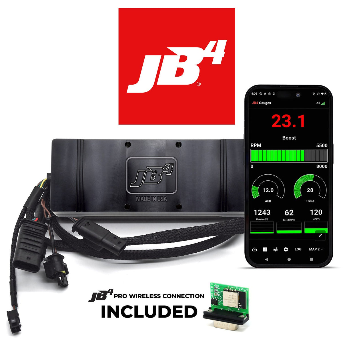 JB4 Tuner for 2018+ Jeep Wrangler & Cherokee 2.0L Turbo