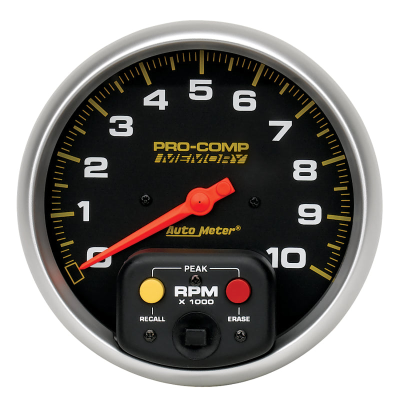 Autometer Pro-Comp 5 inch 10K RPM with Peak Memory In-Dash Tachometer