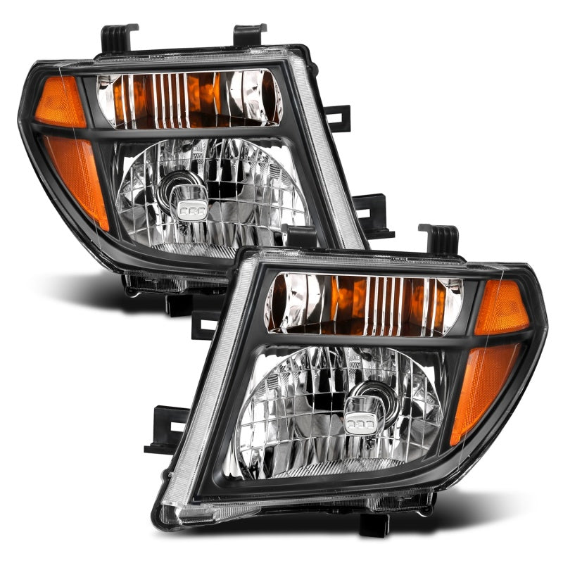 ANZO 2005-2008 Nissan Pathfinder Crystal Headlight Black Amber