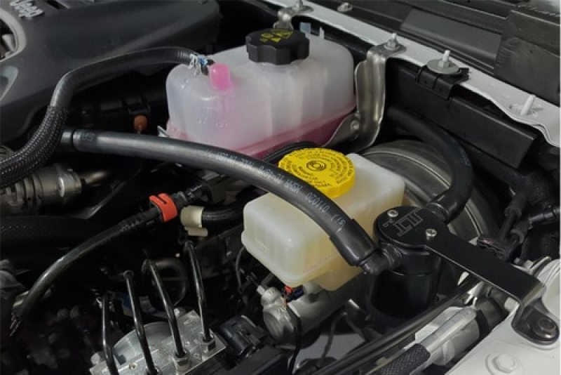 J&L 18-23 Jeep Wrangler JL 3.6L Driver Side Oil Separator 3.0 - Black Anodized