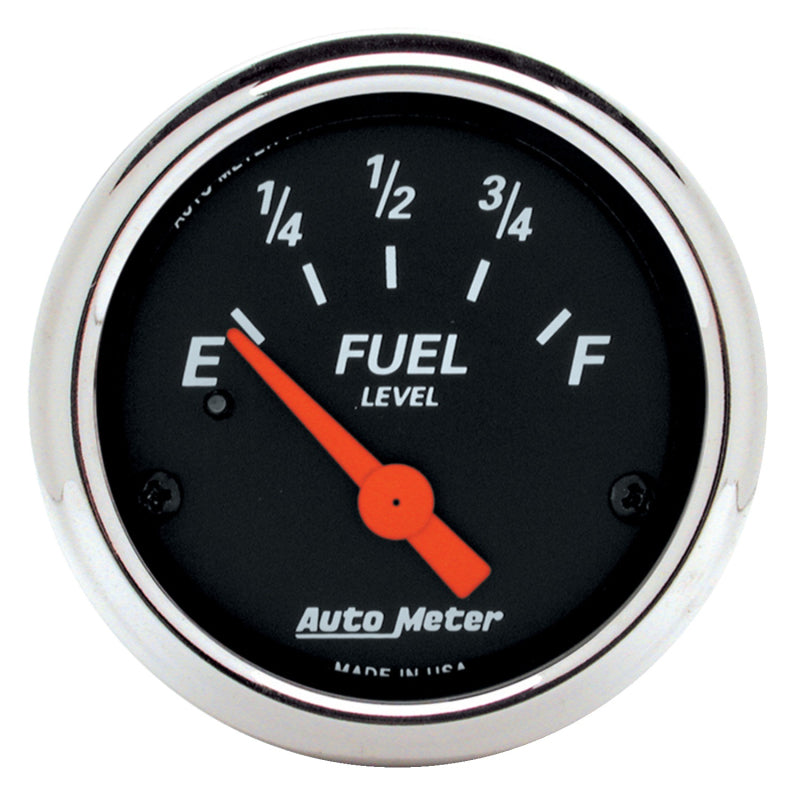 Autometer Designer Black 2-1/16in Black Fuel Level Gauge