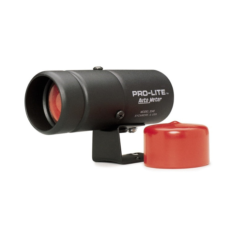 Autometer Pro-Lite Warning Light *SWITCH REQUIRED* (black case, red lens, red night cover)
