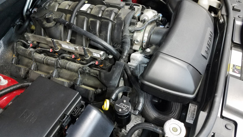 J&L 11-22 Jeep Grand Cherokee 5.7L Passenger Side Oil Separator 3.0 - Black Anodized