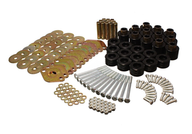 Energy Suspension Body Mount Set 1in Lift W/Hardware - Black