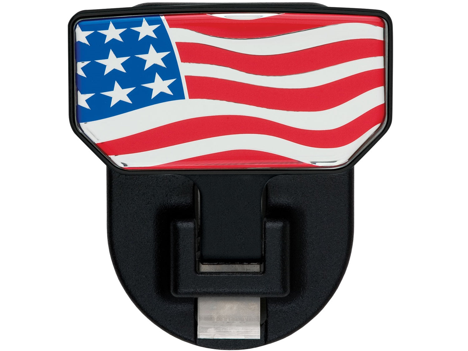 CARR - 183032 - HD Universal Hitch Step; Fits 2 In. Receiver; Black; American Flag; Single