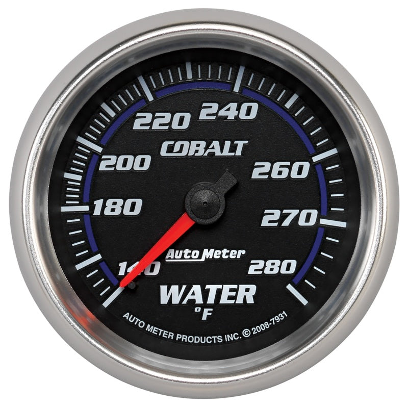 Autometer Cobalt 66.7mm 140-280 degree F. Water Temprature Gauge