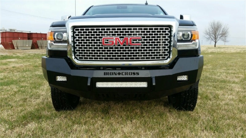 Iron Cross 15-19 GMC Sierra 2500/3500 Low Profile Front Bumper - Gloss Black