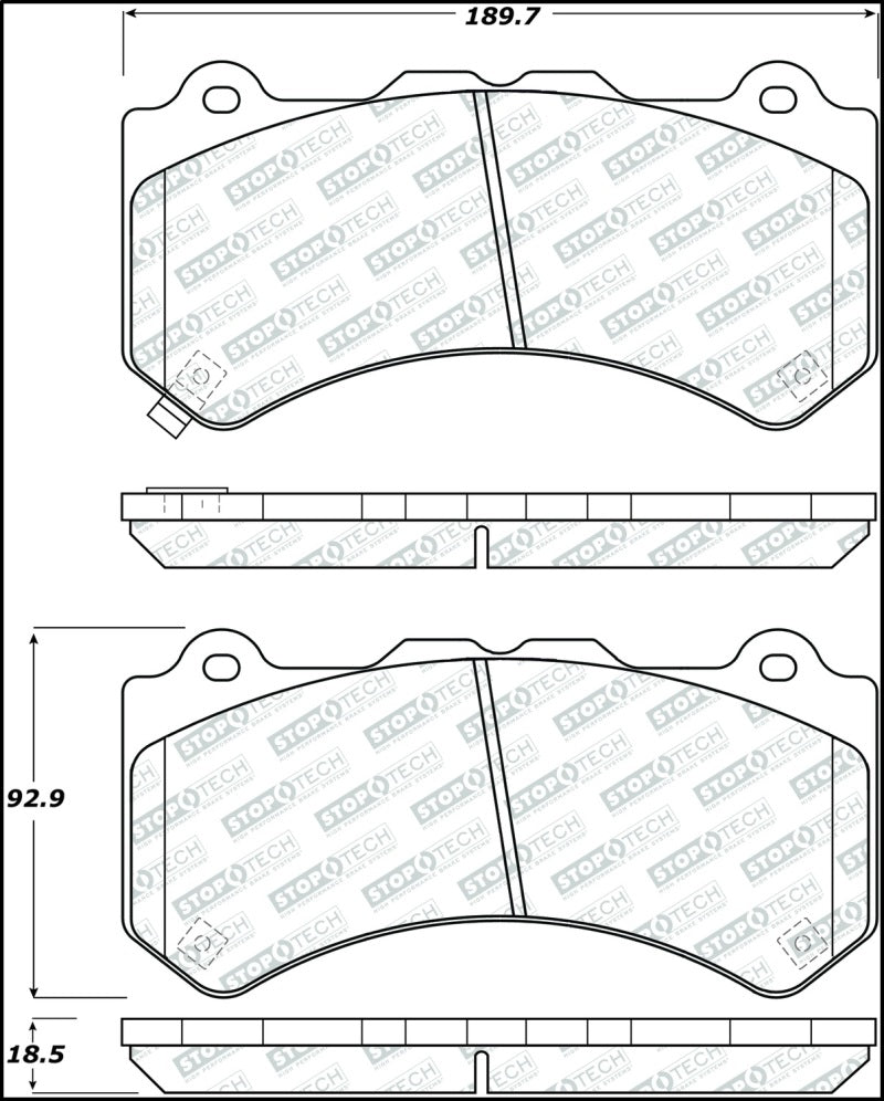 StopTech Street Select Brake Pads - Front