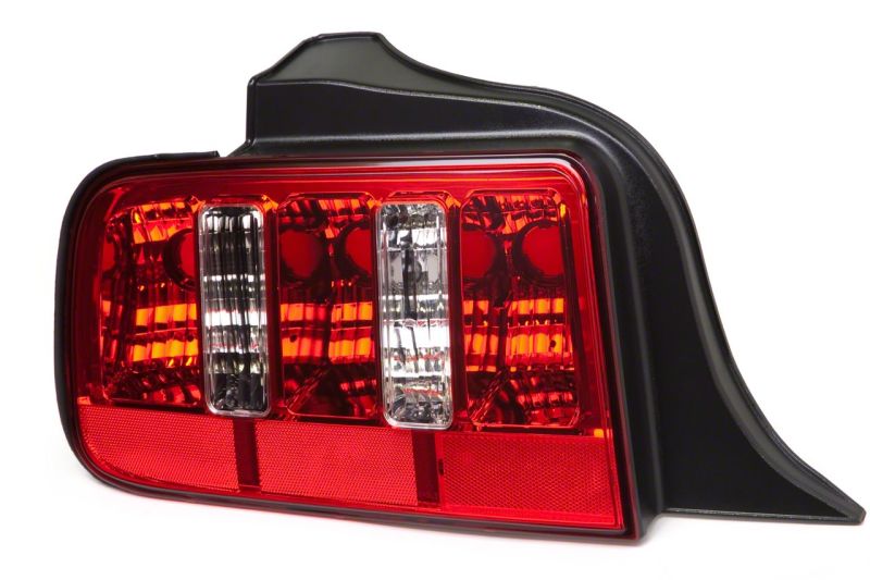 Raxiom 05-09 Ford Mustang Coyote Tail Lights- Chrome Housing - Red/Clear Lens