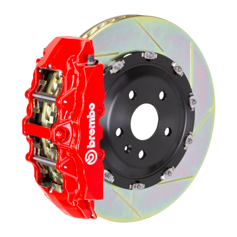 Brembo 10-15 Camaro SS Front GT BBK 6 Piston Cast 380x34 2pc Rotor Slotted Type-1-Red