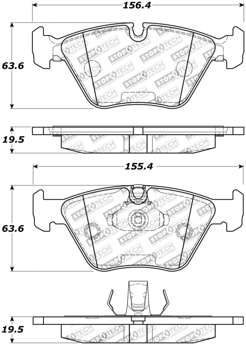 StopTech Street Touring 04-09 BMW X3 (E38) / 06-09 Z4 3.0(E86) Front Brake Pads