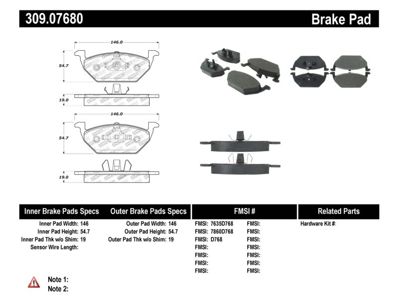 StopTech Performance Brake Pads