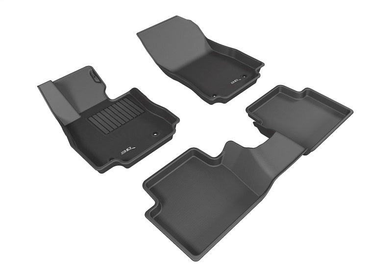 3D MAXpider 2017-2020 Toyota Yaris/Yaris Ia Kagu 1st & 2nd Row Floormats - Black