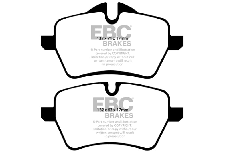 EBC 07-14 Mini Hardtop 1.6 Turbo Cooper S Greenstuff Front Brake Pads