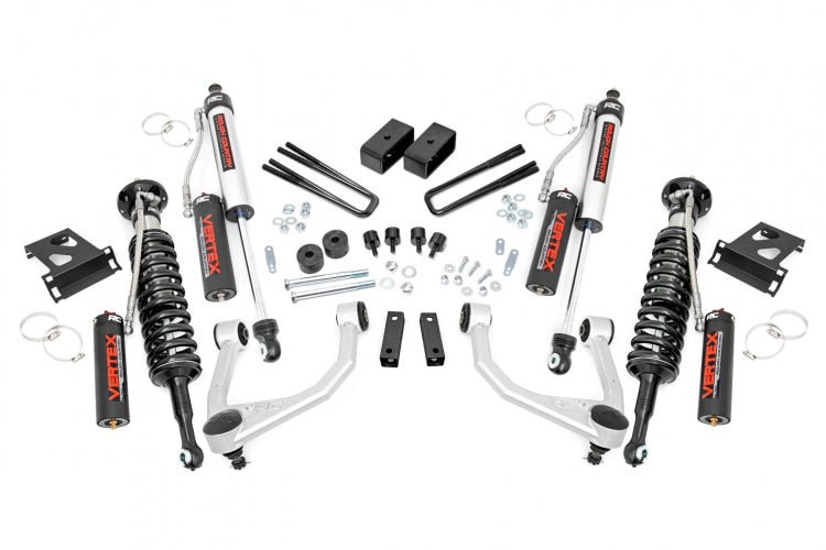 Rough Country 76850 Bolt On 3.5" Suspension Lift Kit for 2007-2021 Toyota Tundra + Vertex Coilovers