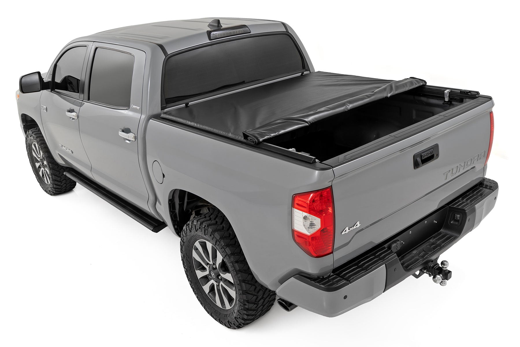 Rough Country 42419550 Soft Roll Up Tonneau Cover for 2007-2021 Toyota Tundra (5' 7" Bed)