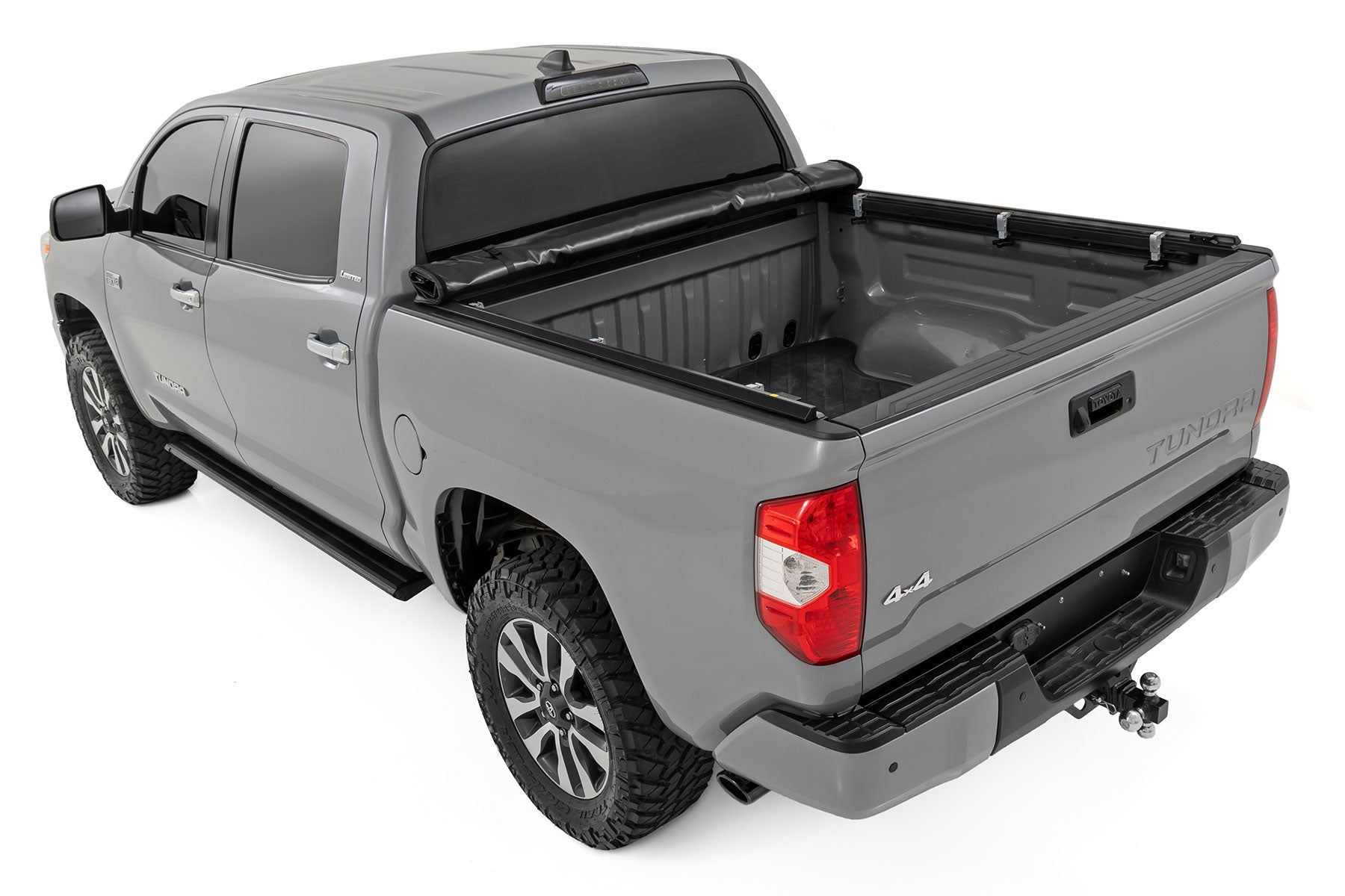 Rough Country 42419550 Soft Roll Up Tonneau Cover for 2007-2021 Toyota Tundra (5' 7" Bed)