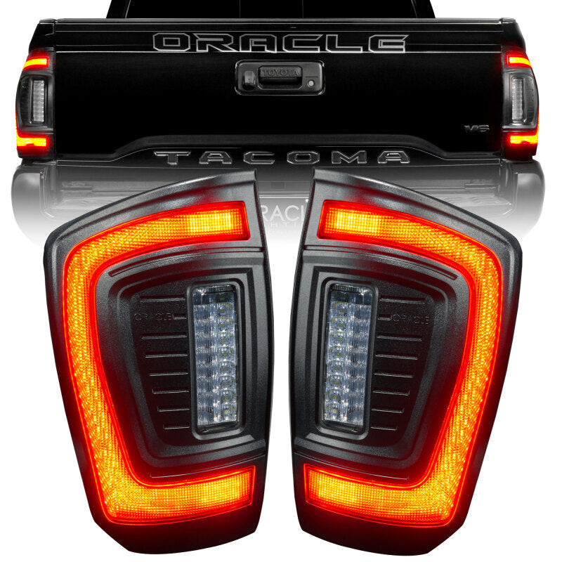 Oracle Lighting 16-23 Gen 3 Toyota Tacoma Black Series Flush Style LED Tail Lights