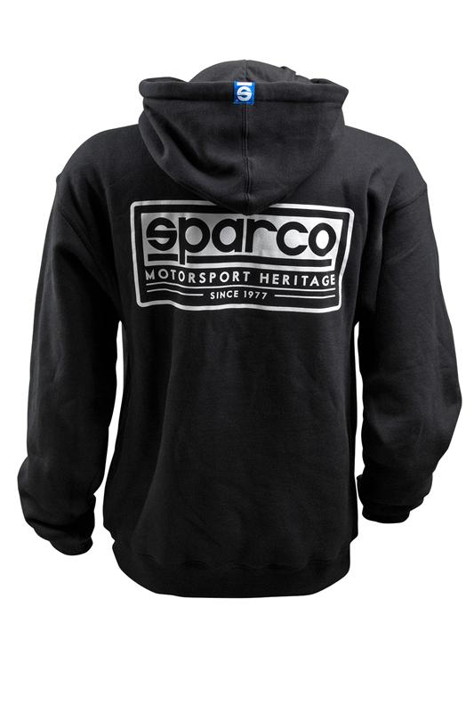 Sparco Swtshrt Hooded Heritage Blk Xs