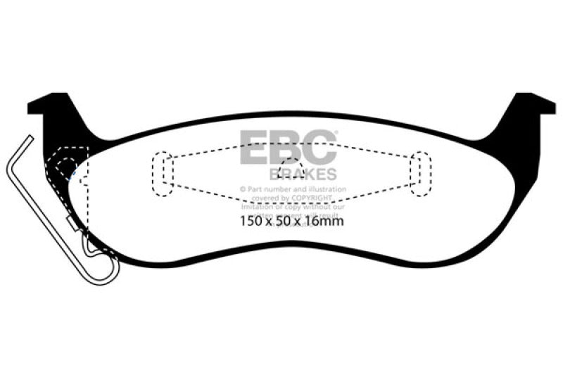 EBC 03+ Ford Crown Victoria (Police) 4.6 Greenstuff Rear Brake Pads