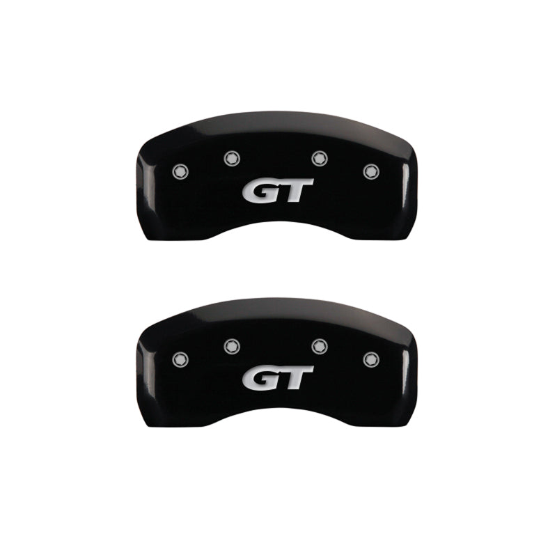 MGP 4 Caliper Covers Engraved Front Mustang Engraved Rear SN95/GT Black finish silver ch