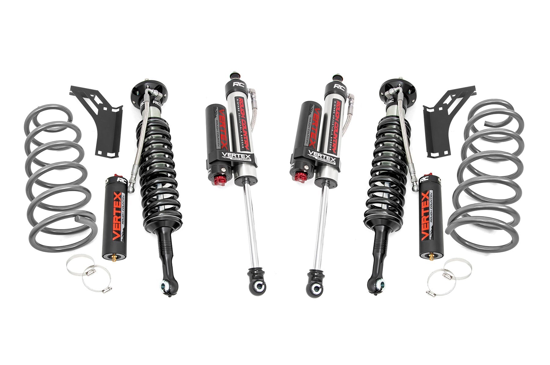 Rough Country 76650 Suspension Lift Kit 3" for 2010-2024 Toyota 4Runner + With Vertex Coilovers