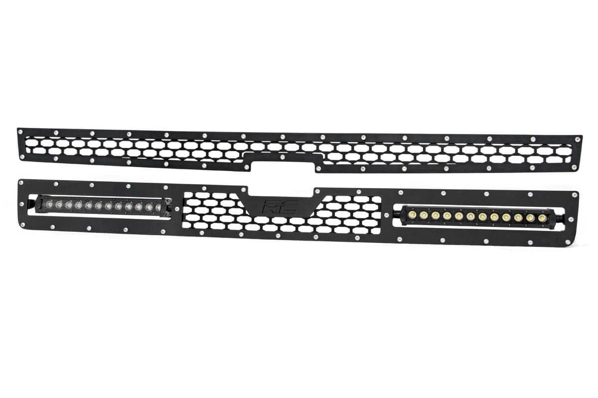 Rough Country Dual 12 inch LED Mesh Grille Kit for 2011-2014 Silverado 2500HD & 3500HD
