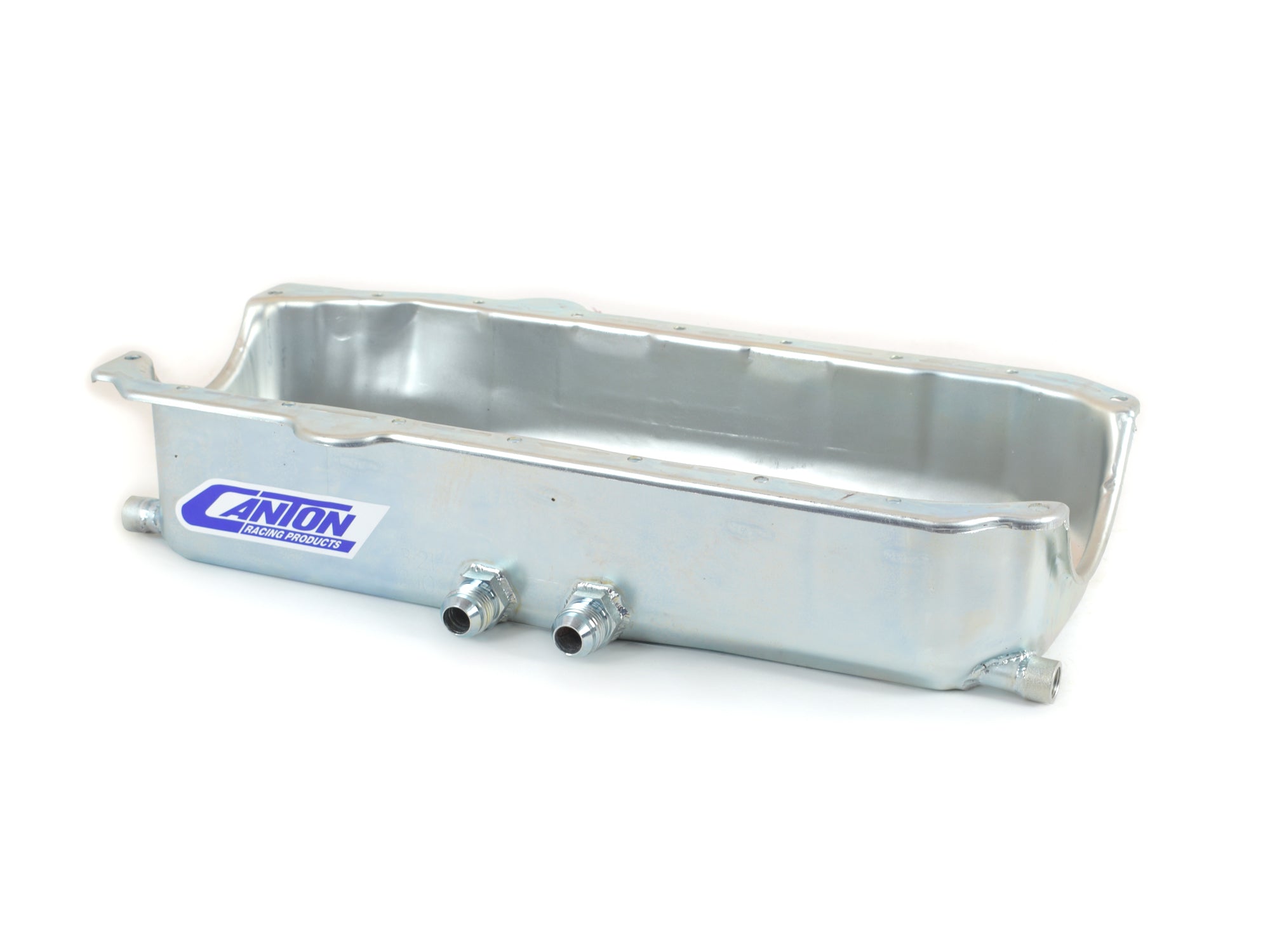 Canton 12-101 Oil Pan Small Block Chevy Pre-85 Shallow Dry Sump Right Hand Exits