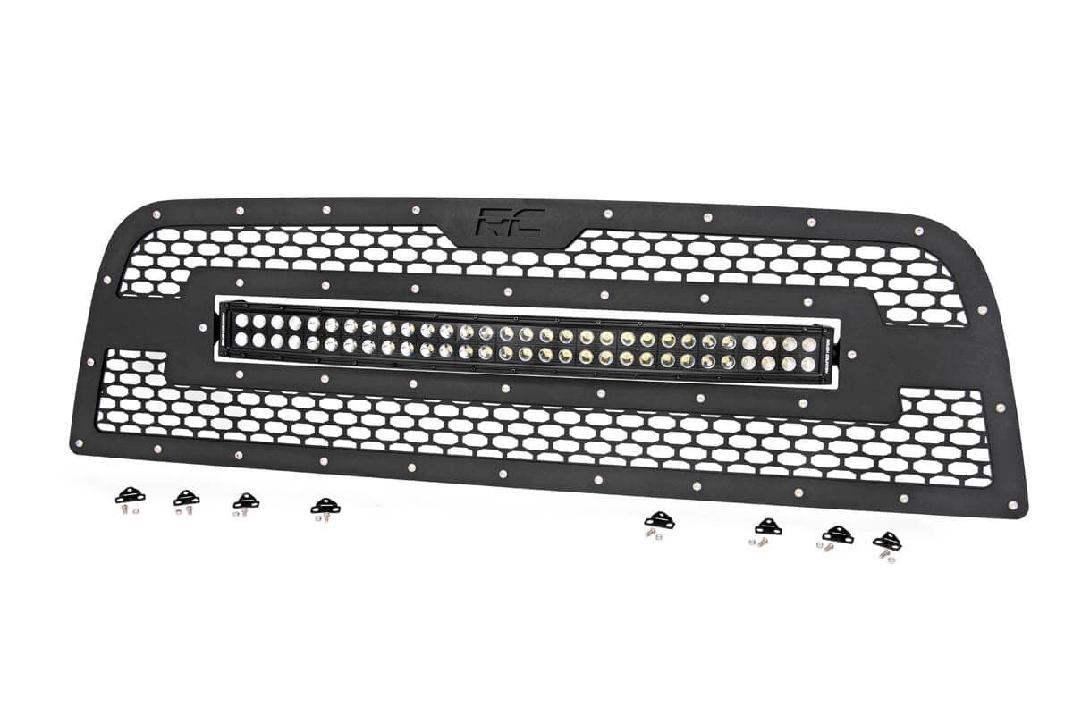 Rough Country Dual 30 inch LED Mesh Grille Kit for 2013-2018 Ram 2500 & 3500