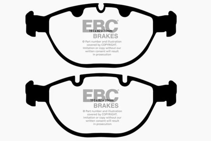 EBC 02-04 BMW X5 4.6 Ultimax2 Front Brake Pads