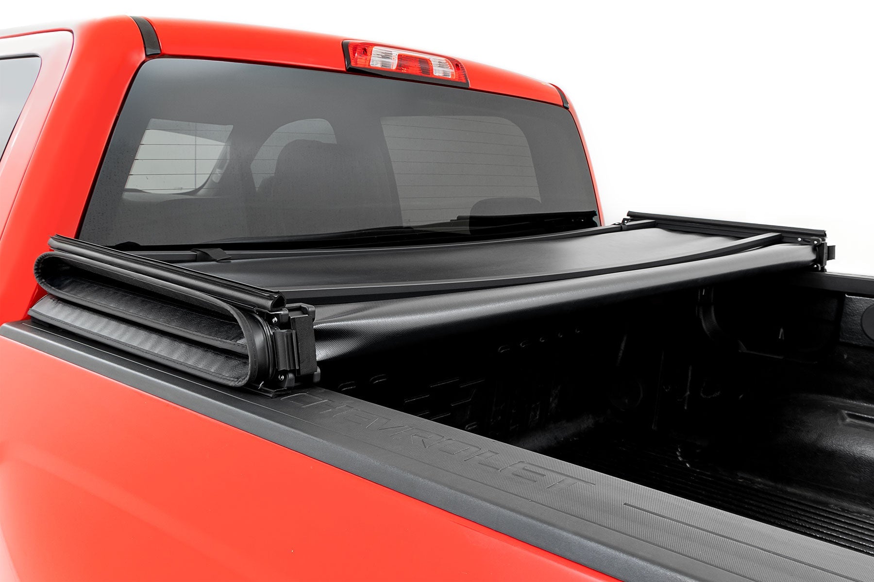 Rough Country 41214550 Tri-Fold Soft Tonneau Cover for 2014-2018 Silverado Sierra 1500 (5'9" Bed)