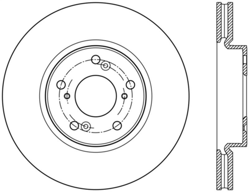 StopTech Slotted Sport Brake Rotor 2014 Honda Accord V6 Front Right