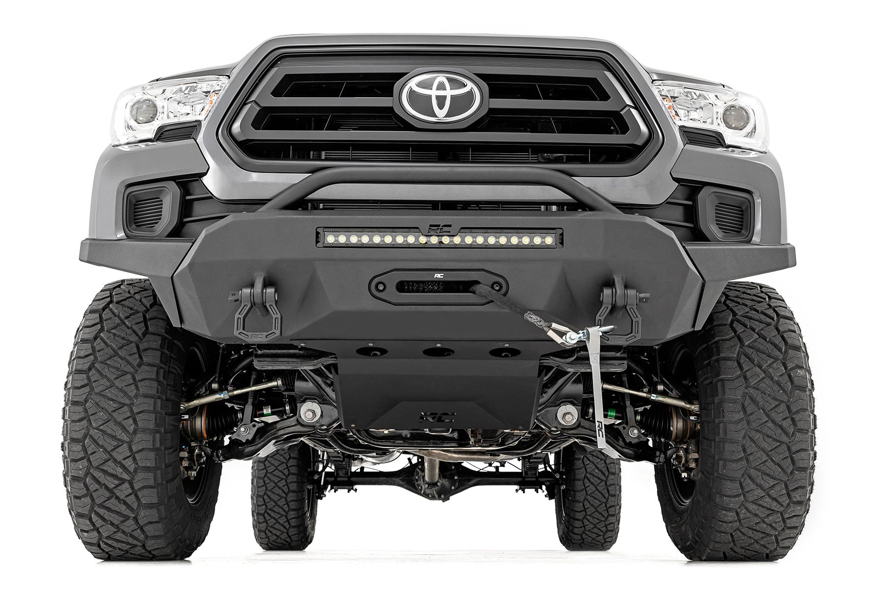 Front Bumper | Hybrid | 20" Blk White DRL LED | Toyota Tacoma 2WD/4WD (16-23)
