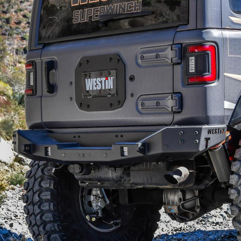 Westin 18-25 Wrangler JL Spare Tire Delete Plate - Tex. Blk