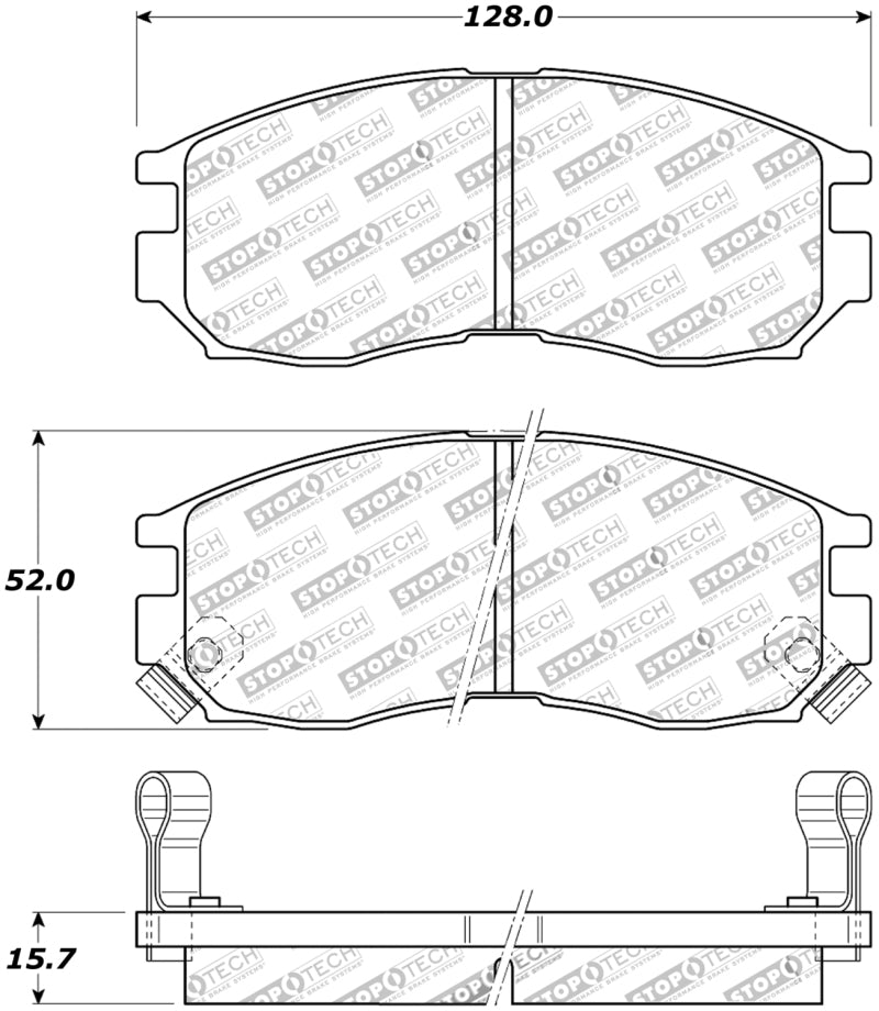 StopTech Street Touring 4/89-99 Mitsubishi Eclipse GST Front Brake Pads