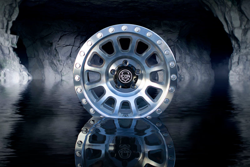 ICON Hulse 17 X 8.5 6 X 5.5 25mm Offset 5.75in BS Silver Machined