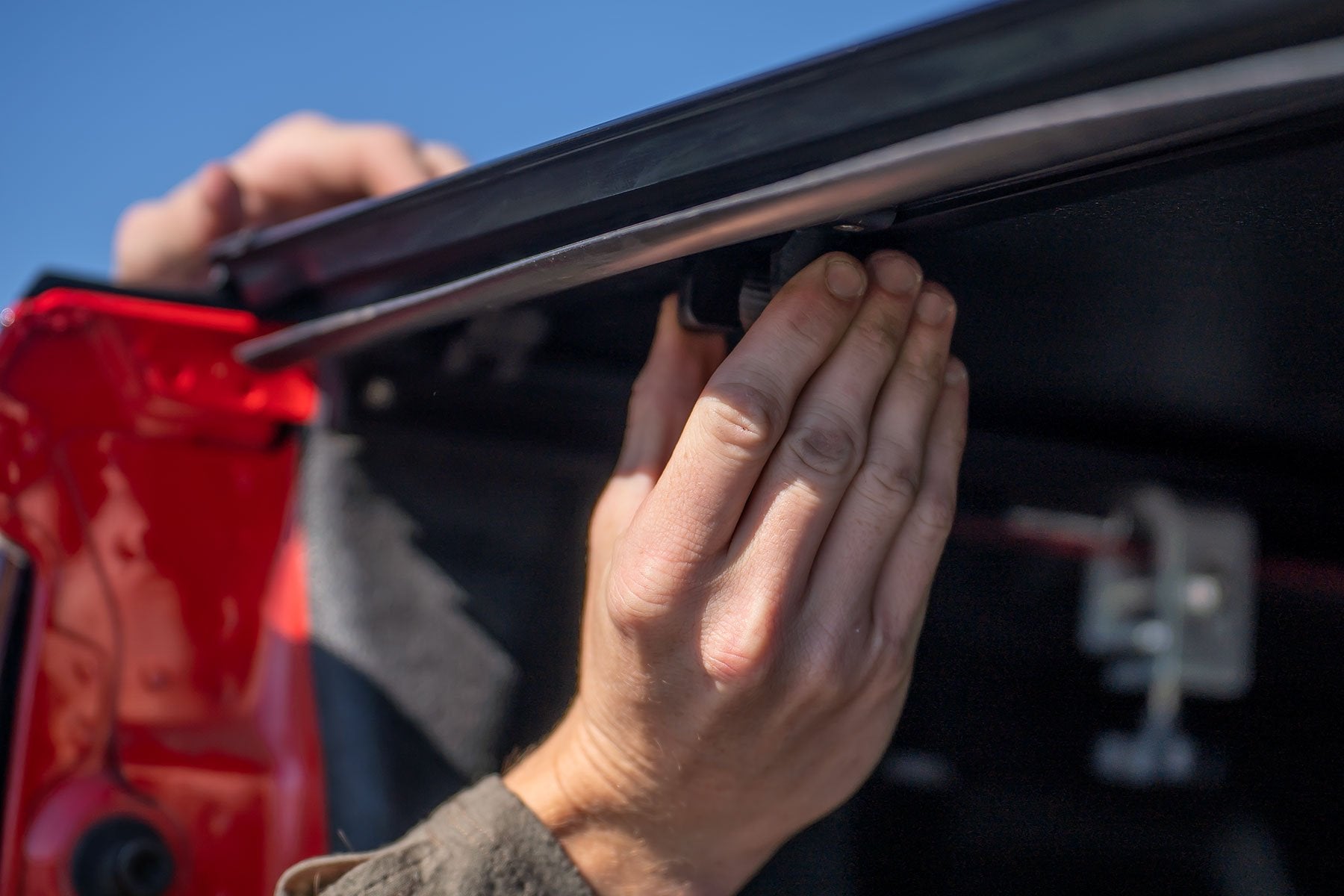 Rough Country 49120580 Tri Fold Aluminum Hard Tonneau Cover for 2019-2024 Silverado Sierra 1500