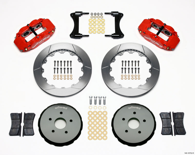 Wilwood Narrow Superlite 6R Front Hat Kit 12.88in Red 2008 Toyota Matrix