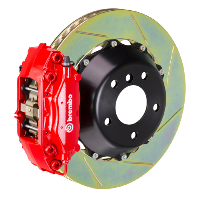 Brembo 99-05 330i (Excl. xDrive) Rr GT BBK 4 Pist Cast 2pc 345x28 2pc Rotor Slotted Type1-Red