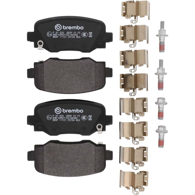 Brembo OE 15-17 Chrysler 200/14-23 Jeep Cherokee/2016 Grand Cherokee PRIME Low-Met Brake Pad - Rear