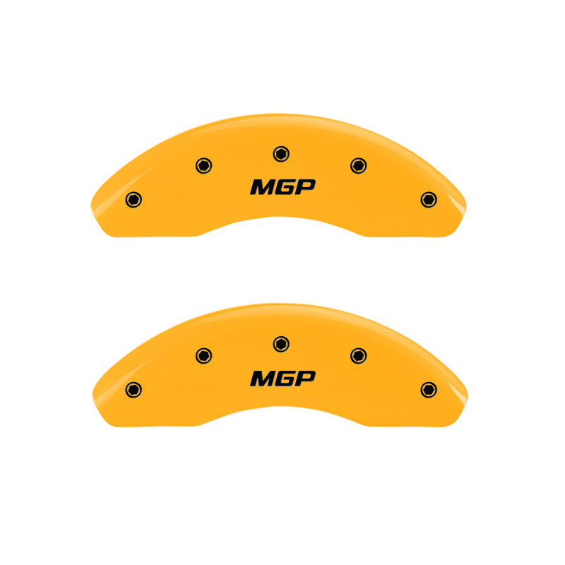 MGP 4 Caliper Covers Engraved Front & Rear MGP Yellow Finish Black Char 1997 Chevrolet Camaro