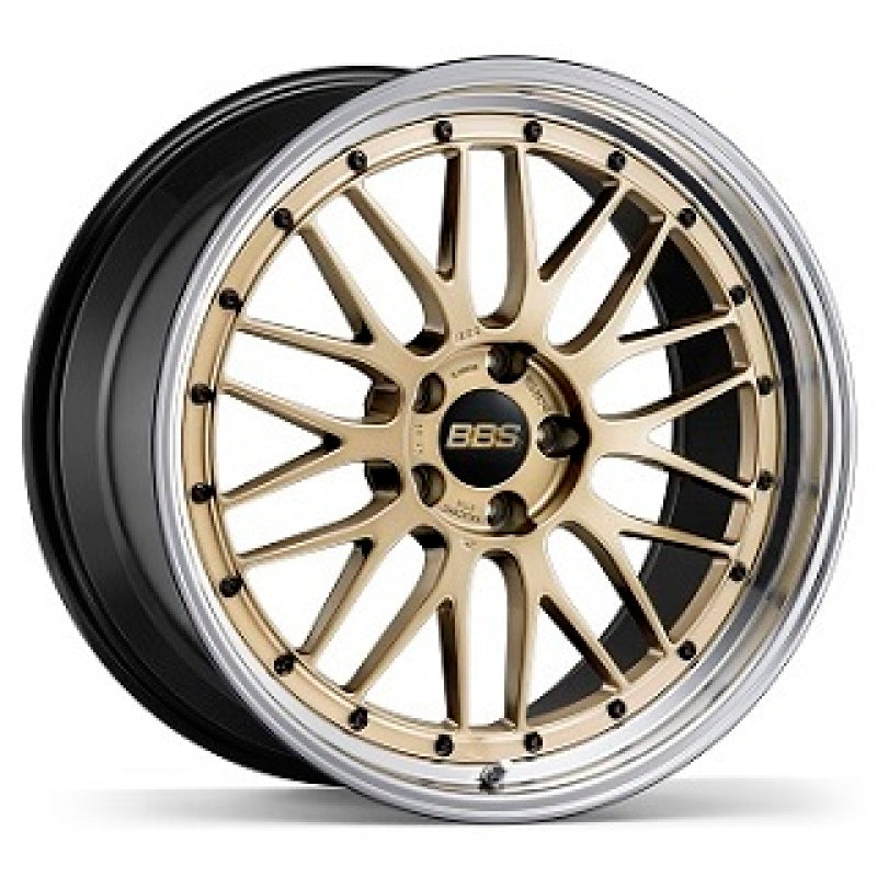 BBS LM 20x12 5x130 ET50 CB71.6 Gold Wheel w/ Diamond Cut Machined Lip