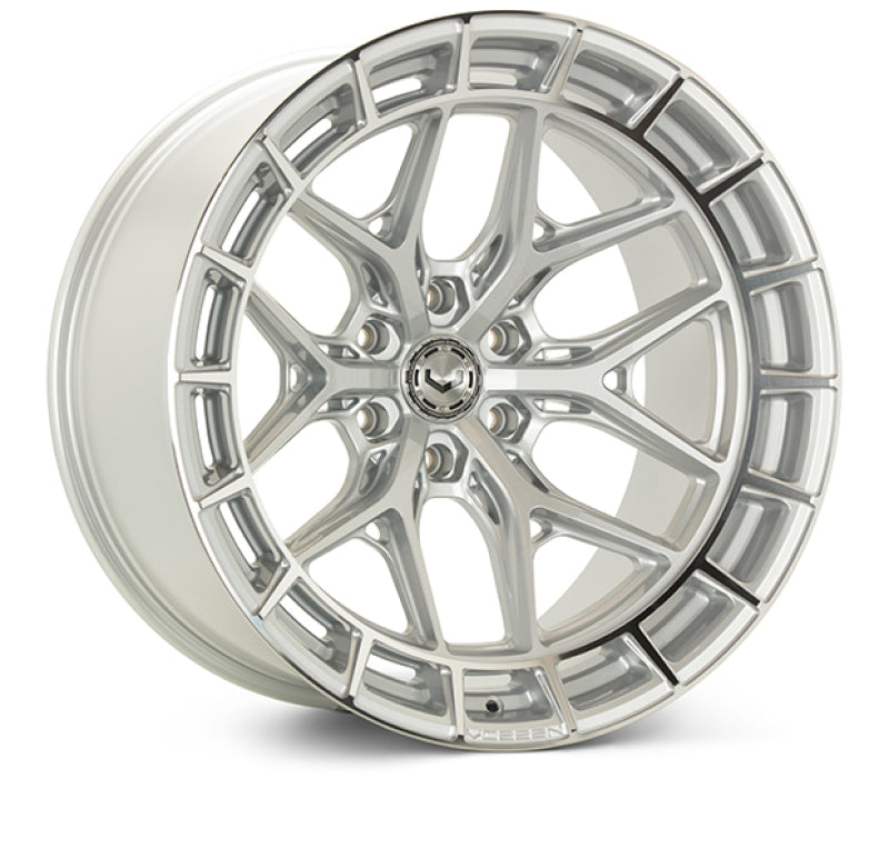 Vossen HFX-1 22x10.5 / 5x112 / ET8 / Super Deep / 66.5 CB - Silver Polished Wheel