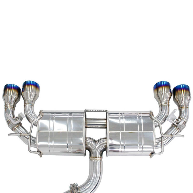 Invidia 2022+ Volkswagen Golf R MK8 76mm R400 Valved Cat Back Exhaust Rolled TI Tips