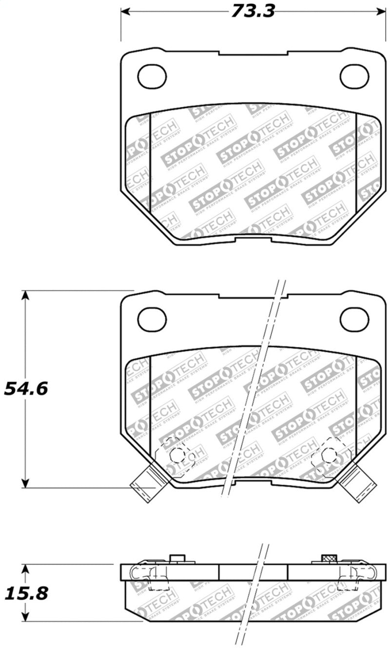 StopTech Street Select Brake Pads - Front/Rear