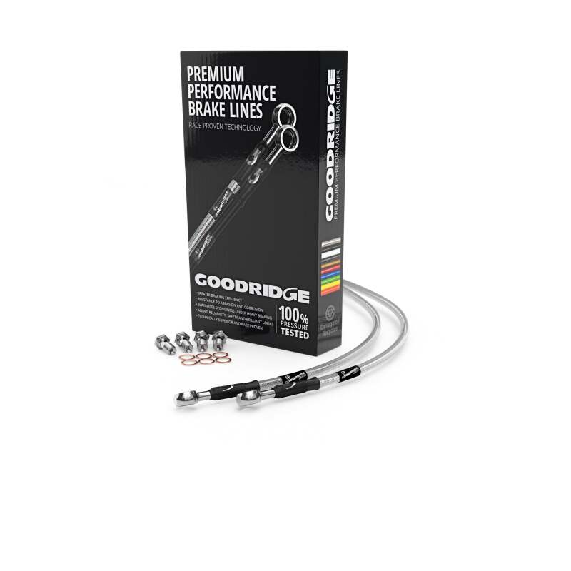 Goodridge Kawasaki ZXR400H Import Clear Rear SS Brake Lines